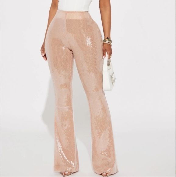 Fashion Nova Outshining Sequin Flare Pant - Picture 1 of 9